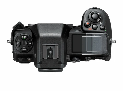 Imagen del dispositivo Nikon Z 8 (pantalla de hombro) con una amplia variedad de protectores de pantalla.