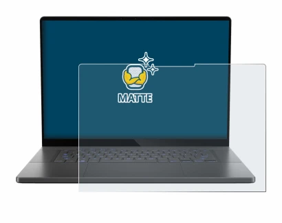 Imagen del dispositivo ASUS ROG Zephyrus G16 2024 con una amplia variedad de protectores de pantalla.