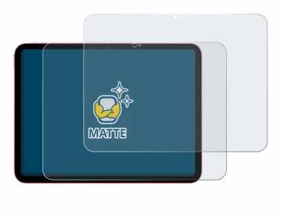 Imagen del dispositivo Apple iPad 10.9" 2022 (10a Gen.) con una amplia variedad de protectores de pantalla.