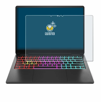 Imagen del dispositivo HP Omen Transcend 14 con una amplia variedad de protectores de pantalla.