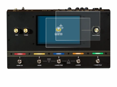 Imagen del dispositivo Headrush Core con una amplia variedad de protectores de pantalla.