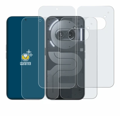 Imagen del dispositivo Nothing Phone (2a) Plus (Frontal+Trasero) con una amplia variedad de protectores de pantalla.