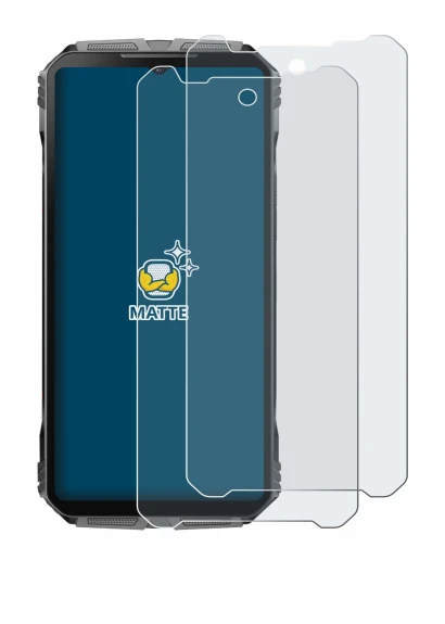 Imagen del dispositivo Doogee V40 Pro con una amplia variedad de protectores de pantalla.