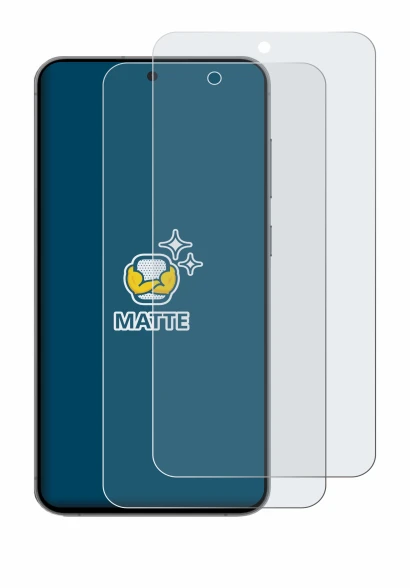 Imagen del dispositivo Samsung Galaxy S24 FE con una amplia variedad de protectores de pantalla.