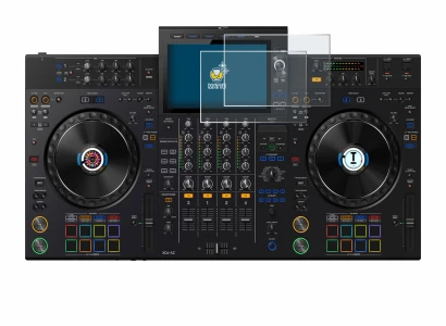 Imagen del dispositivo AlphaTheta XDJ-AZ con una amplia variedad de protectores de pantalla.