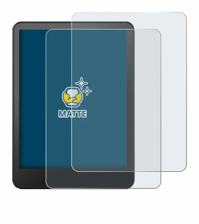 Imagen del dispositivo Amazon Kindle Colorsoft Signature Edition con una amplia variedad de protectores de pantalla.