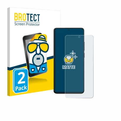 Parte frontal de un envase de producto con el logotipo de la marca BROTECT. Al lado se muestra el dispositivo Xiaomi Poco X7 P