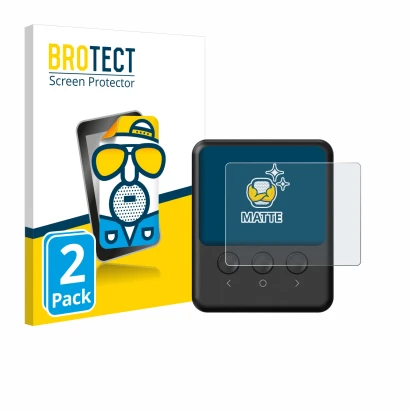 Parte frontal de un envase de producto con el logotipo de la marca BROTECT. Al lado se muestra el dispositivo ISDT 608PD con s