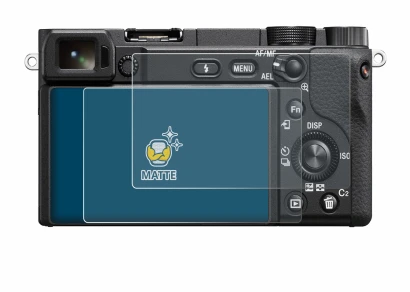 Imagen del dispositivo Sony Alpha 6100A con una amplia variedad de protectores de pantalla.