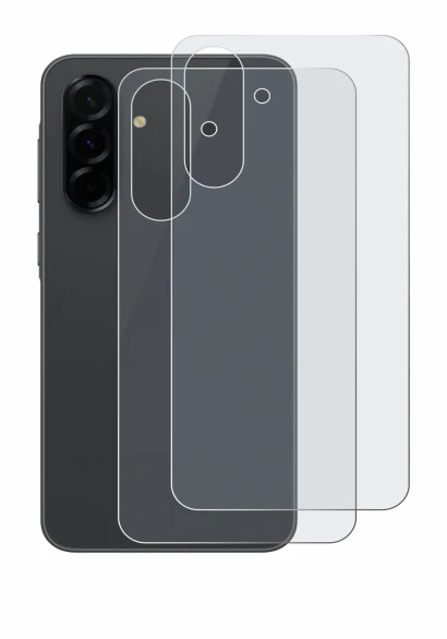 Imagen del dispositivo Samsung Galaxy A36 5G (Trasero) con una amplia variedad de protectores de pantalla.