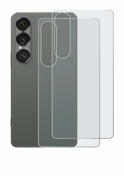 Imagen del dispositivo Sony Xperia 1 VII (Trasero) con una amplia variedad de protectores de pantalla.