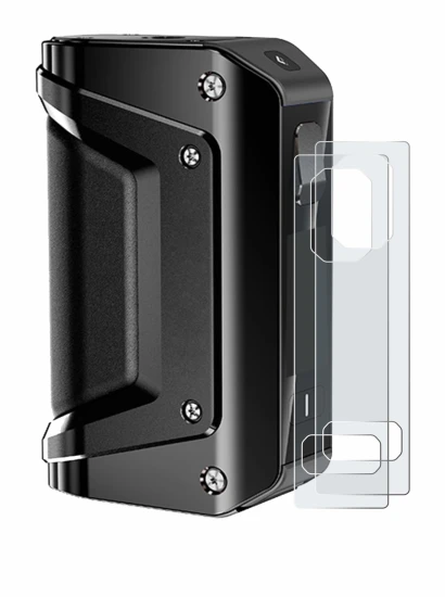 Imagen del dispositivo GeekVape Aegis Legend 3 con una amplia variedad de protectores de pantalla.