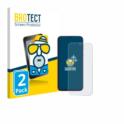 Parte frontal de un envase de producto con el logotipo de la marca BROTECT. Al lado se muestra el dispositivo Huawei Pura 80 c