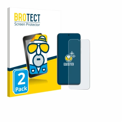 Parte frontal de un envase de producto con el logotipo de la marca BROTECT. Al lado se muestra el dispositivo Huawei Pura 80 U