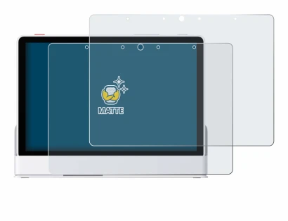 Imagen del dispositivo eufy Smart Display E10 con una amplia variedad de protectores de pantalla.