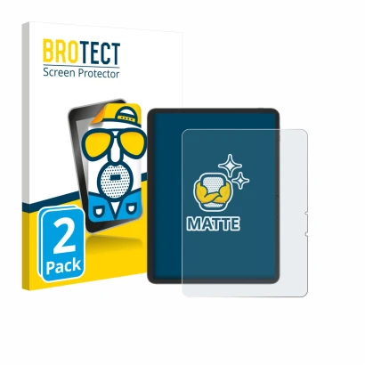 Parte frontal de un envase de producto con el logotipo de la marca BROTECT. Al lado se muestra el dispositivo Blackview Link 8