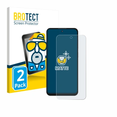 Parte frontal de un envase de producto con el logotipo de la marca BROTECT. Al lado se muestra el dispositivo Oukitel C69 con 