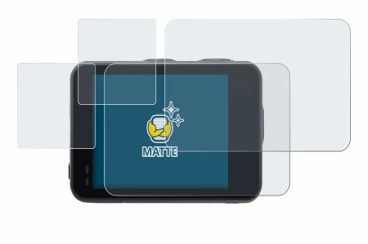 Imagen del dispositivo Akaso Brave 7 con una amplia variedad de protectores de pantalla.