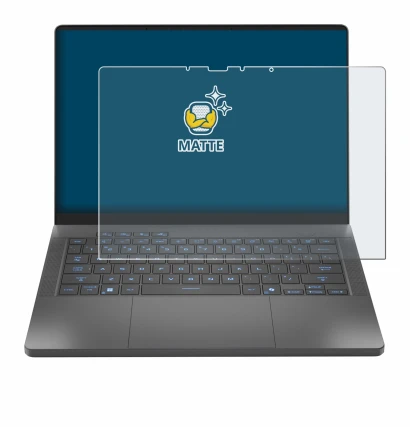 Imagen del dispositivo ASUS ROG Zephyrus G14 2025 GA403 con una amplia variedad de protectores de pantalla.