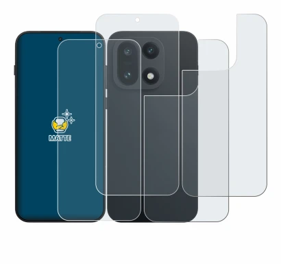 Imagen del dispositivo OnePlus 15 (Frontal+Trasero) con una amplia variedad de protectores de pantalla.