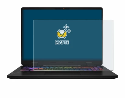 Imagen del dispositivo MSI Vector 16 HX AI con una amplia variedad de protectores de pantalla.