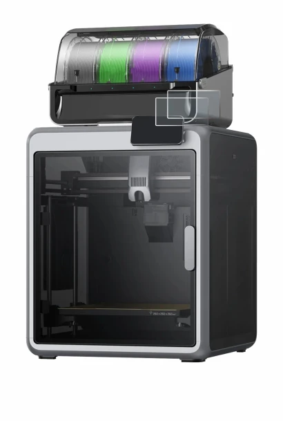 Imagen del dispositivo Creality K2 con una amplia variedad de protectores de pantalla.