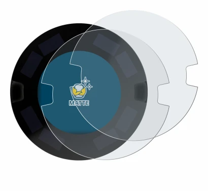 Imagen del dispositivo OOONO P-DISC NO3 con una amplia variedad de protectores de pantalla.