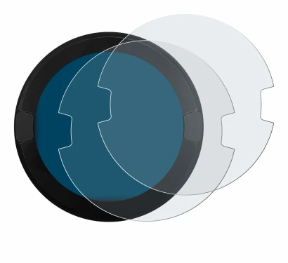 Imagen del dispositivo OOONO P-DISC NO2 con una amplia variedad de protectores de pantalla.