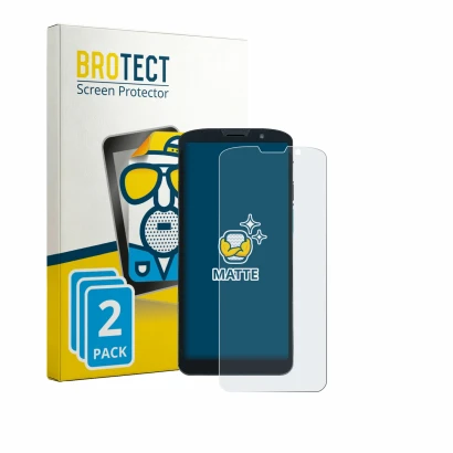 Parte frontal de un envase de producto con el logotipo de la marca BROTECT. Al lado se muestra el dispositivo Unitech EA630 co