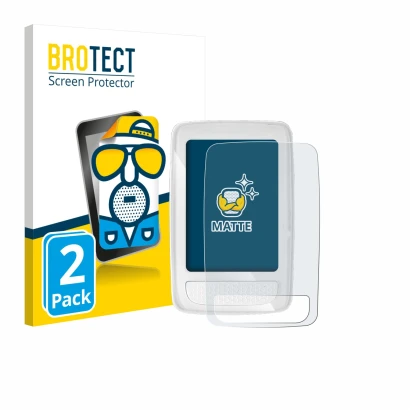 Parte frontal de un envase de producto con el logotipo de la marca BROTECT. Al lado se muestra el dispositivo Giant Axact 14W