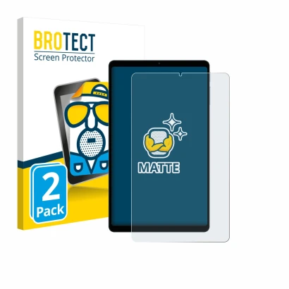 Parte frontal de un envase de producto con el logotipo de la marca BROTECT. Al lado se muestra el dispositivo Teclast T50 Mini