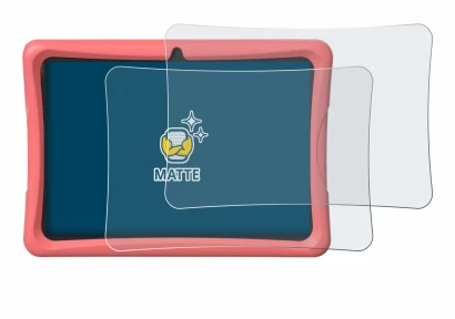 Imagen del dispositivo Tabwee K10 con una amplia variedad de protectores de pantalla.