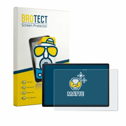 Parte frontal de un envase de producto con el logotipo de la marca BROTECT. Al lado se muestra el dispositivo Acer Iconia A16