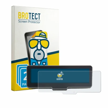 Parte frontal de un envase de producto con el logotipo de la marca BROTECT. Al lado se muestra el dispositivo KTM H88 TFT Disp