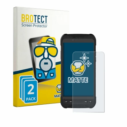 Parte frontal de un envase de producto con el logotipo de la marca BROTECT. Al lado se muestra el dispositivo Stonex S60 con s