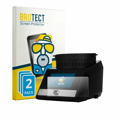 Parte frontal de un envase de producto con el logotipo de la marca BROTECT. Al lado se muestra el dispositivo Panetti PrimoChe