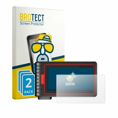 Parte frontal de un envase de producto con el logotipo de la marca BROTECT. Al lado se muestra el dispositivo KINGBOLEN S6 con