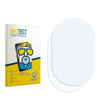 Parte frontal de un envase de producto con el logotipo de la marca BROTECT. Al lado está el protector de pantalla correspondie