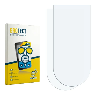 Parte frontal de un envase de producto con el logotipo de la marca BROTECT. Al lado está el protector de pantalla correspondie