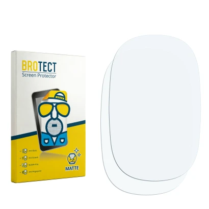 Parte frontal de un envase de producto con el logotipo de la marca BROTECT. Al lado está el protector de pantalla correspondie