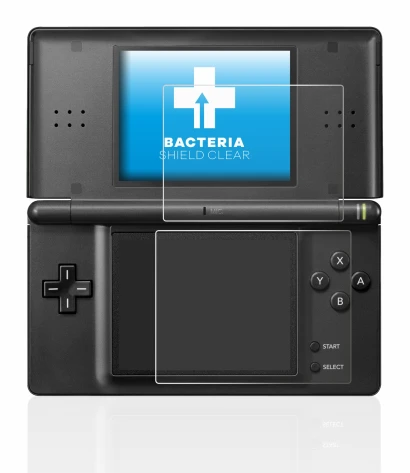 Imagen del dispositivo Nintendo DS LITE con una amplia variedad de protectores de pantalla.