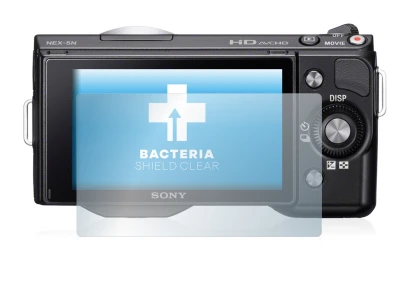 Imagen del dispositivo Sony Alpha NEX-5 con una amplia variedad de protectores de pantalla.