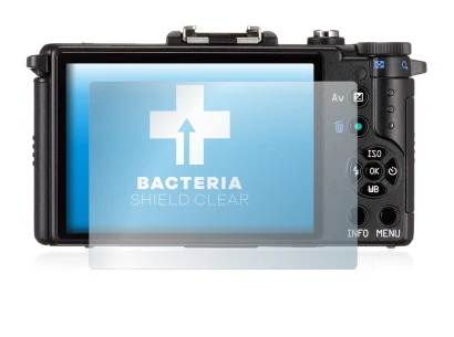 Imagen del dispositivo Pentax Q con una amplia variedad de protectores de pantalla.