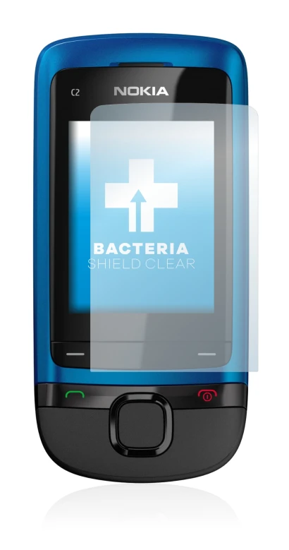 Imagen del dispositivo Nokia C2-05 con una amplia variedad de protectores de pantalla.