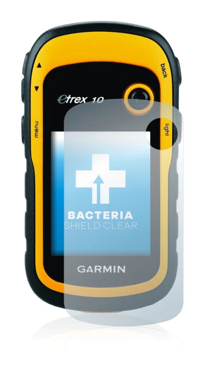 Imagen del dispositivo Garmin eTrex 10 con una amplia variedad de protectores de pantalla.