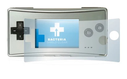 Imagen del dispositivo Nintendo Gameboy Micro con una amplia variedad de protectores de pantalla.
