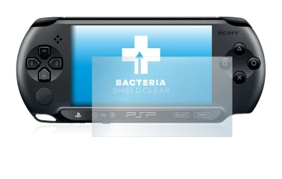 Imagen del dispositivo Sony PSP Street E1004 con una amplia variedad de protectores de pantalla.