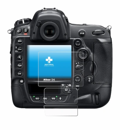Imagen del dispositivo Nikon D4 con una amplia variedad de protectores de pantalla.