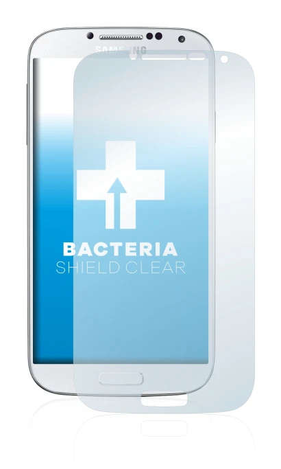 Imagen del dispositivo Samsung Galaxy S4 con una amplia variedad de protectores de pantalla.