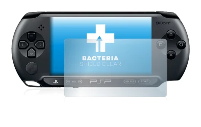 Imagen del dispositivo Sony PSP 1004 con una amplia variedad de protectores de pantalla.